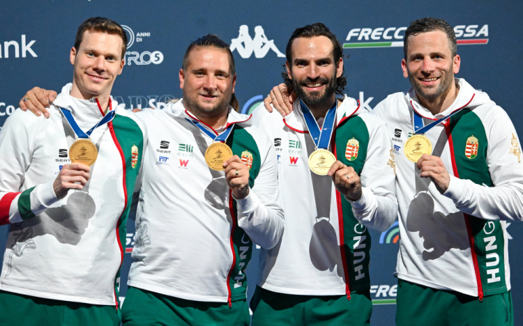 Vívó Eb - Címét megvédve aranyérmes a magyar férfi kardcsapat