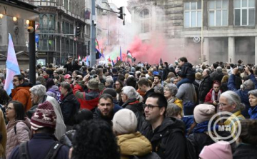 A gyülekezési törvény módosításának visszavonását követelték demonstrálók a Ferenciek terén
